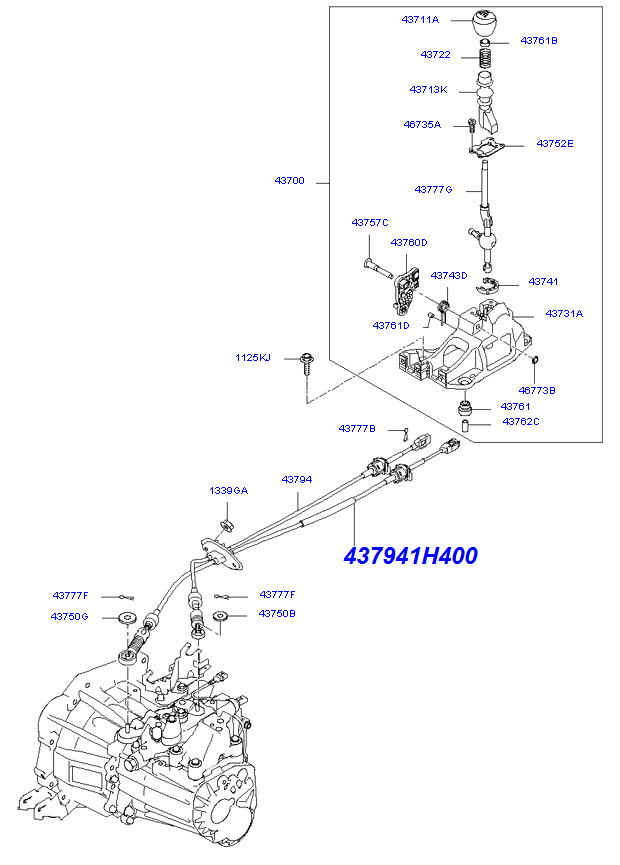 KIA Ceed Cee'D Hyundai i30 Gear Box Linkage Selector Cables 1.6 CRDI